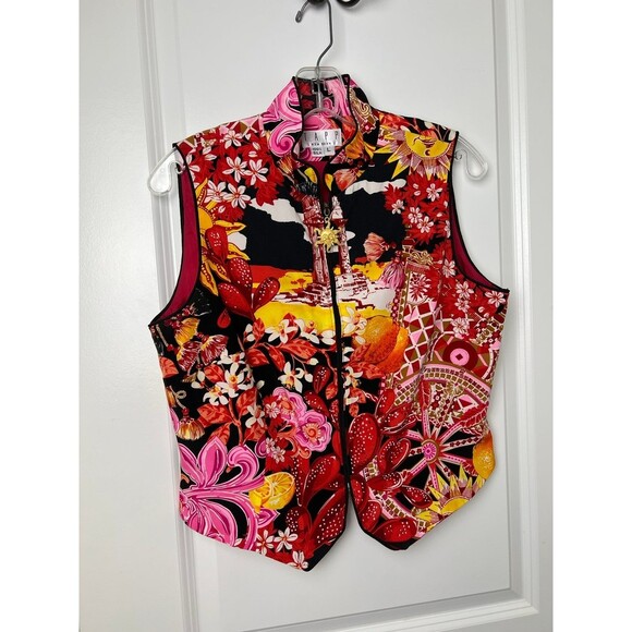 TAPP NEW YORK 100% SILK COLORFUL VESR SIZE LARGE - Picture 3 of 8